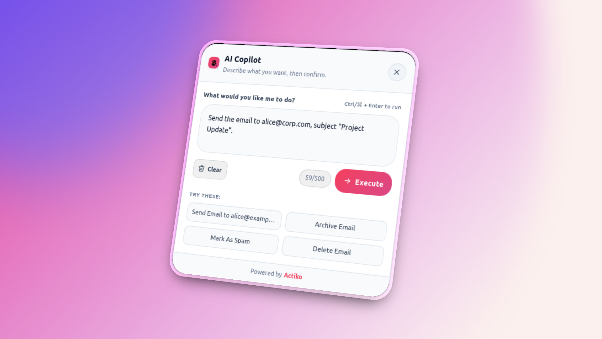 After: Workflon completing tasks inside your app
